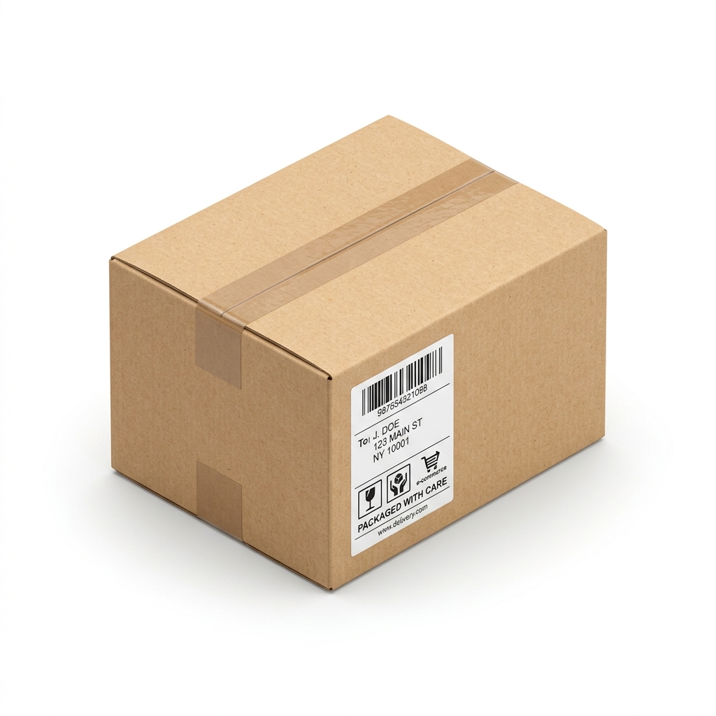 E-commerce parcel package indicating Protype automated order fulfilment tracking